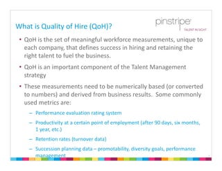 The Illusive Staffing Metric: Quality of Hire | PDF