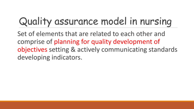 Quality of nursing | PPTX