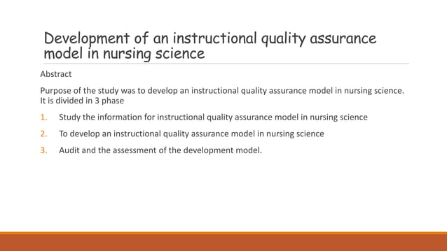 Quality of nursing | PPTX