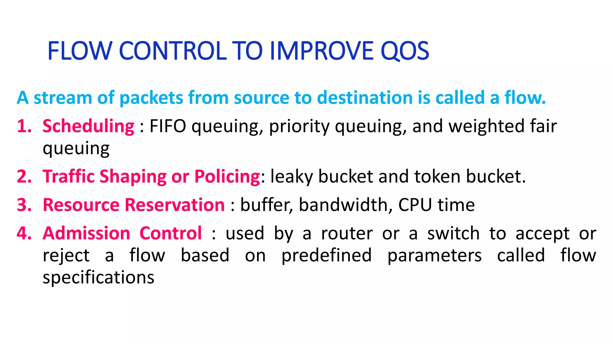 Computer Networks: Quality of service | PPTX