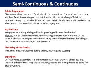 Quality & process control in textile processing | PPT