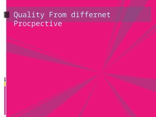 Quality From differnet
Procpective
 