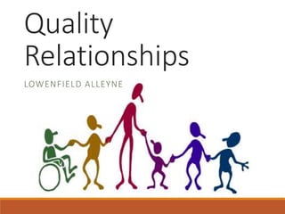 Quality 
Relationships 
LOWENFIELD ALLEYNE 
 