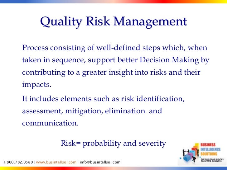Quality Risk Management