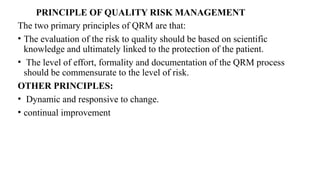 Comprehensive Quality Risk Management in Pharmaceutical Manufacturing ...