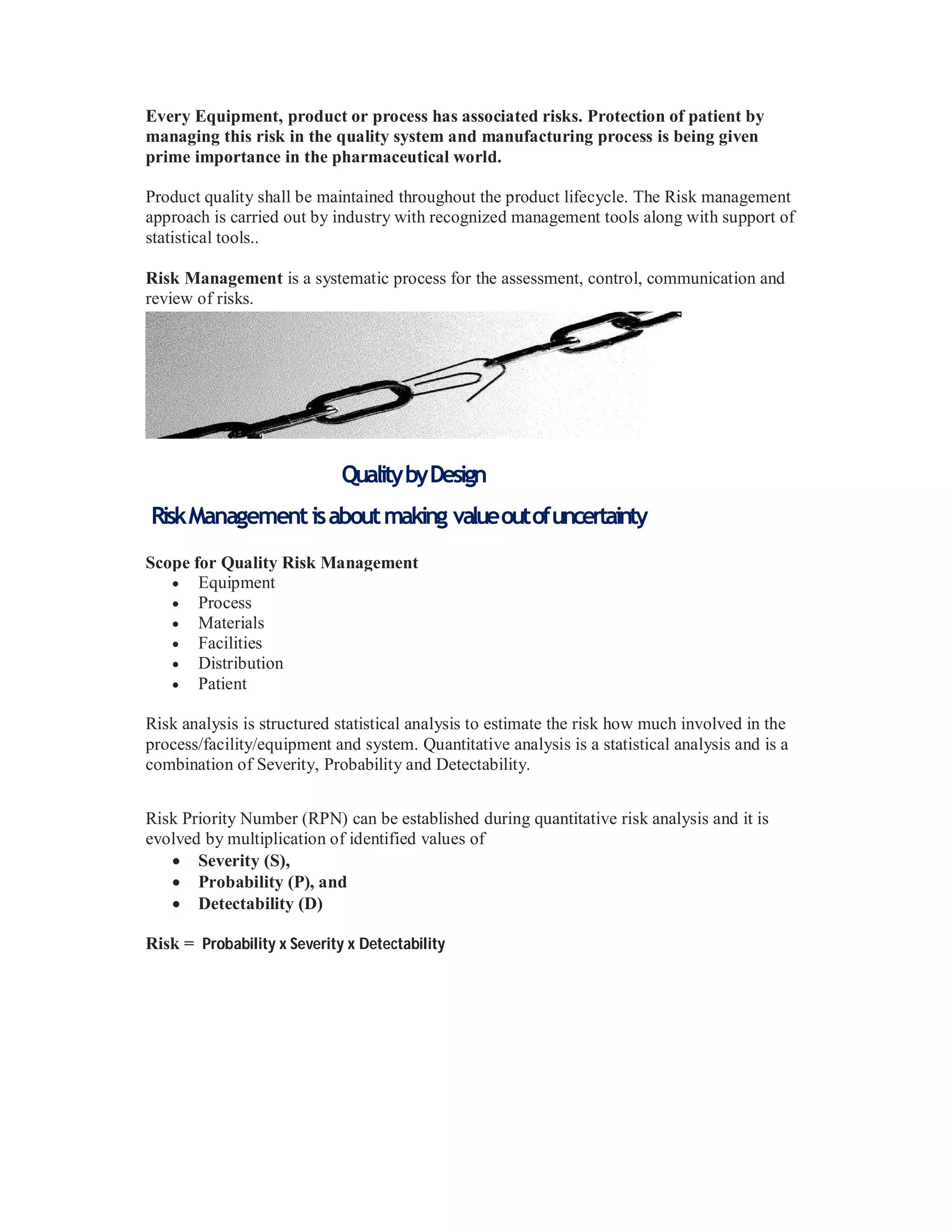 Quality risk management | PDF