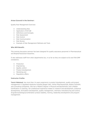 Quality risk management improve patient safety and regulatory ...