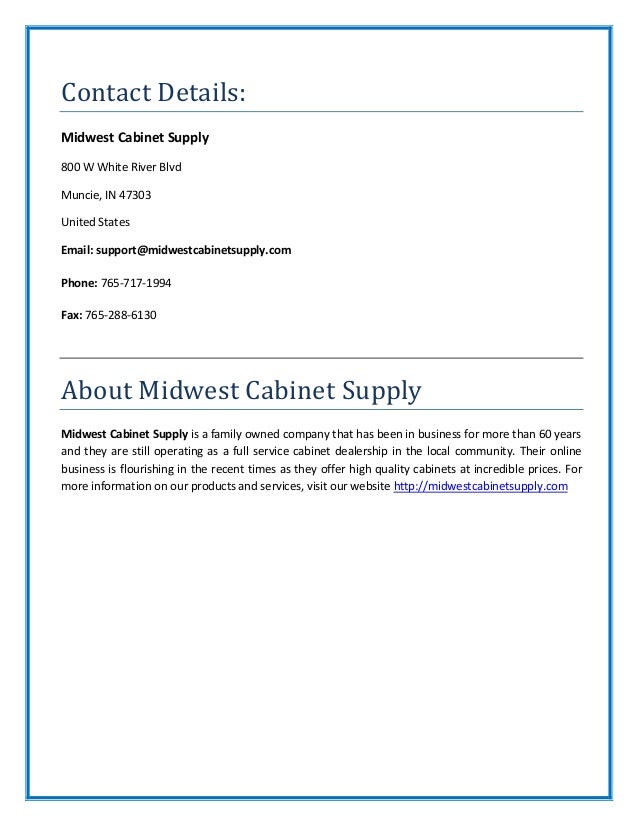Quality Rta Cabinets By Midwest Cabinet Supply