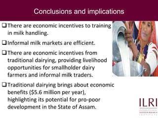 Quality and safety improvements in informal milk markets and implications for food safety policy