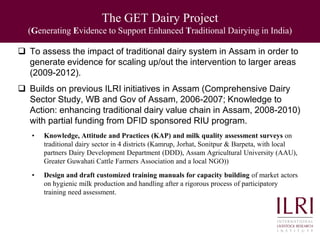 Quality and safety improvements in informal milk markets and implications for food safety policy