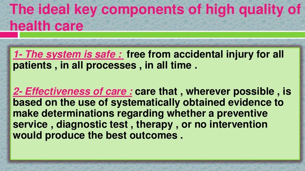 Quality , standrads and ethics