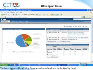 Closing an Issue




The Issue Approved by Quality Department has to be closed by the Quality Head.
 