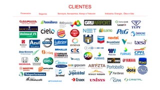 Financeiro Seguros Serviços, Aeroportos, Varejo e Telecom Indústria, Energia , Óleo e Gás
Nossos clientesCLIENTES
 