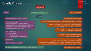 Quality work process at RMG sector | PDF
