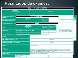 Resultados de exames: