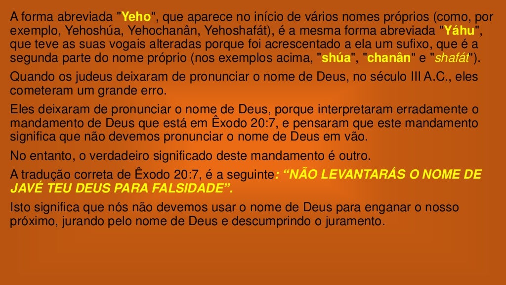 Qual verdadeiro Nome de Deus? Qual verdadeiro Nome de Deus?