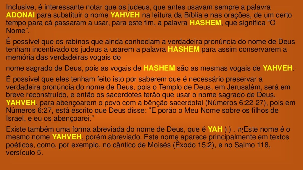 Qual verdadeiro Nome de Deus? Qual verdadeiro Nome de Deus?