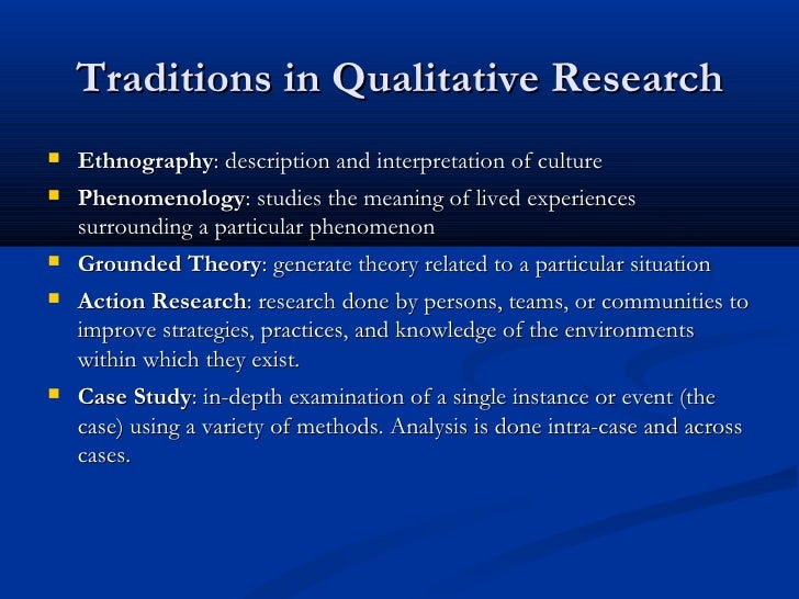 Qualitative Research Overview