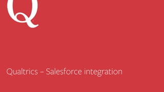 Qualtrics – Salesforce integration
SM
 