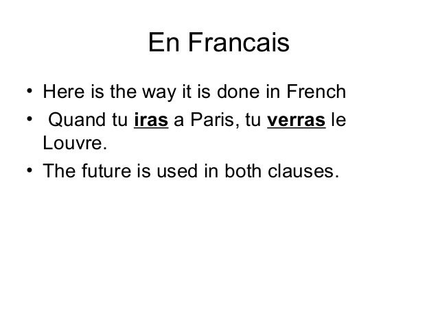 Si Clauses French Chart