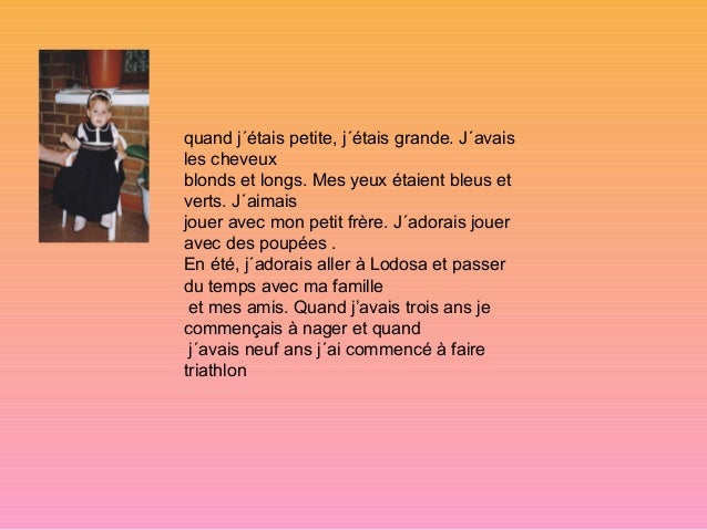 Quand j etais jeune essay