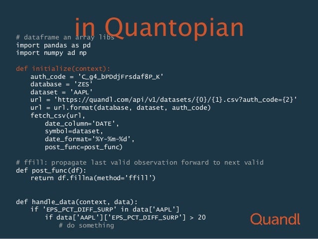 Leveraging Quandl - 