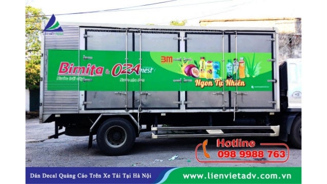 Dán decal quảng cáo xe tải tại Hà Nội