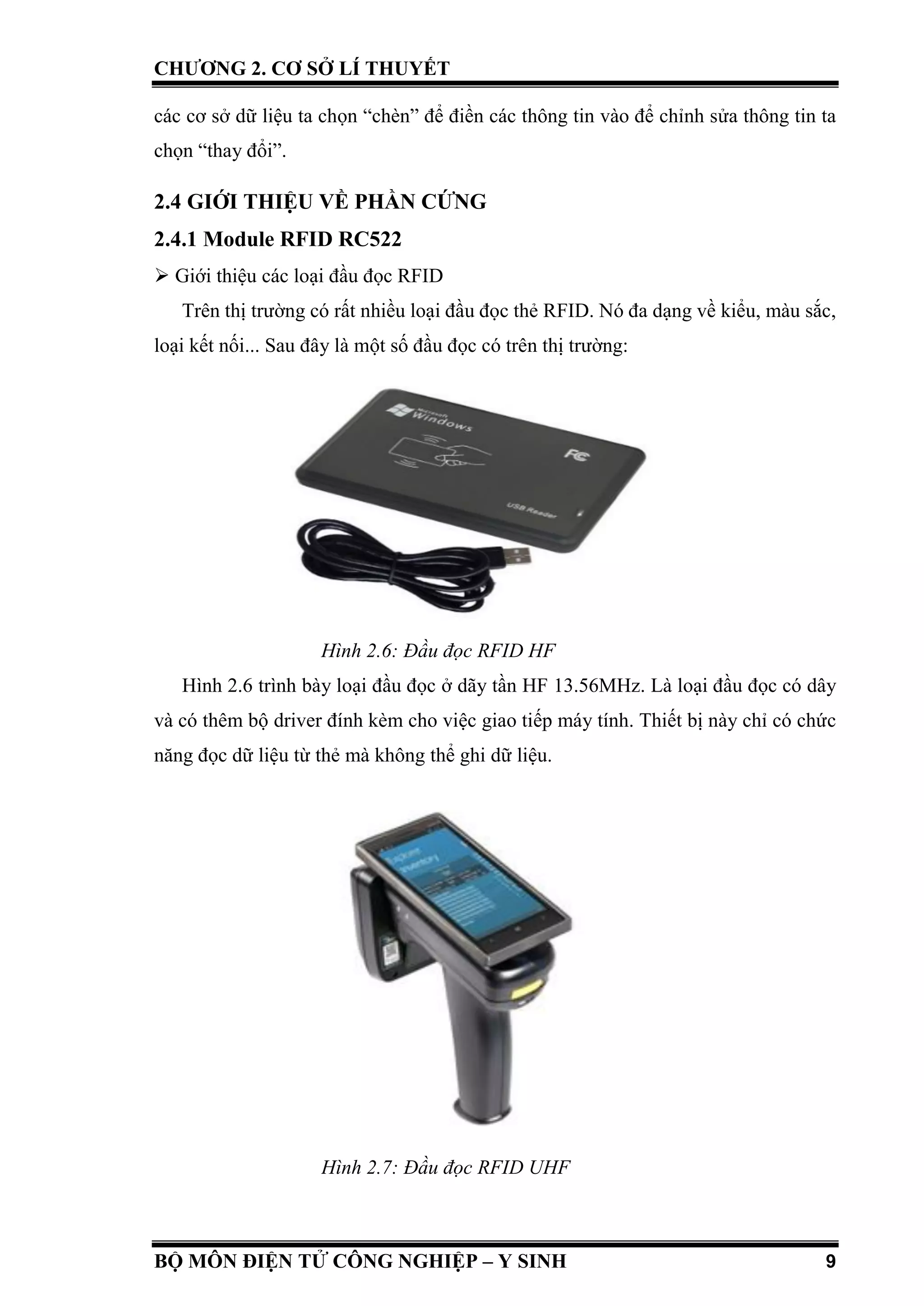 Đề tài: Quản lý dữ liệu bệnh nhân sử dụng công nghệ Rfid, HAY | PDF