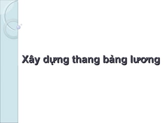 Xây dựng thang bảng lương 