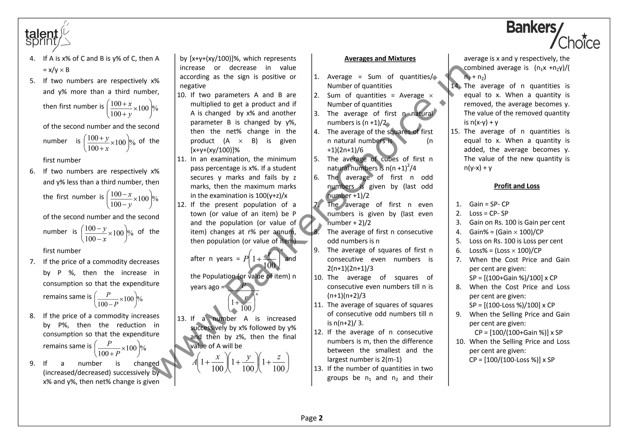 Quant formulae ppt