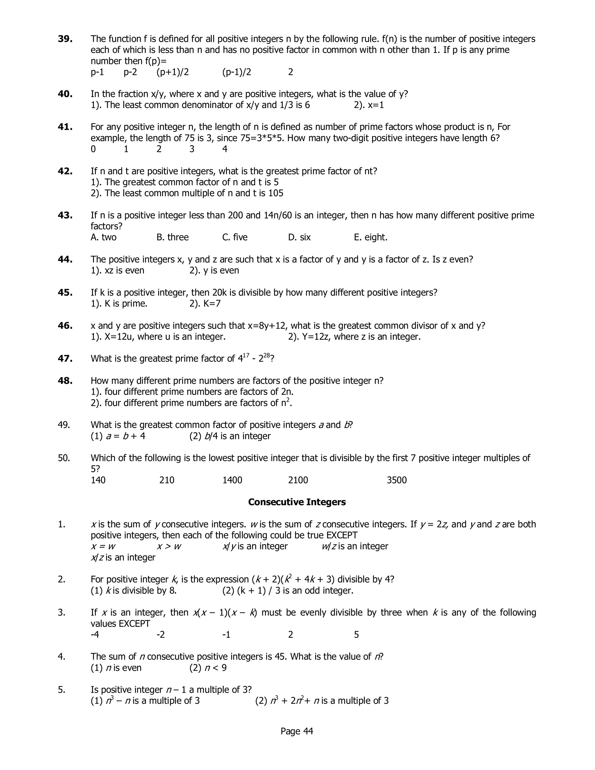 Gmat Quant 700 to 800 level questions | PDF
