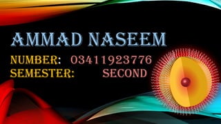 AMMAD NASEEM
number: 03411923776
semester: second
 
