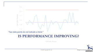 IS PERFORMANCE IMPROVING?
“Two data points do not indicate a trend.”
© 2020 Copyright ISC Ltd.
 