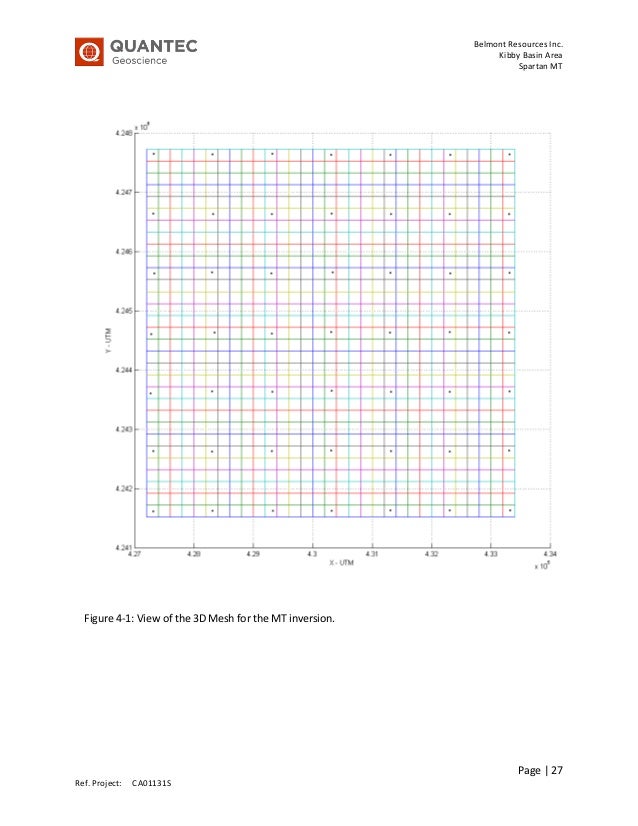 Belmo!   nt Resources Inc Kibby Basin Nevada Quantec Spartan Mt Surve - 27