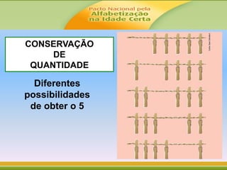 CONSERVAÇÃO
DE
QUANTIDADE
Diferentes
possibilidades
de obter o 5
 