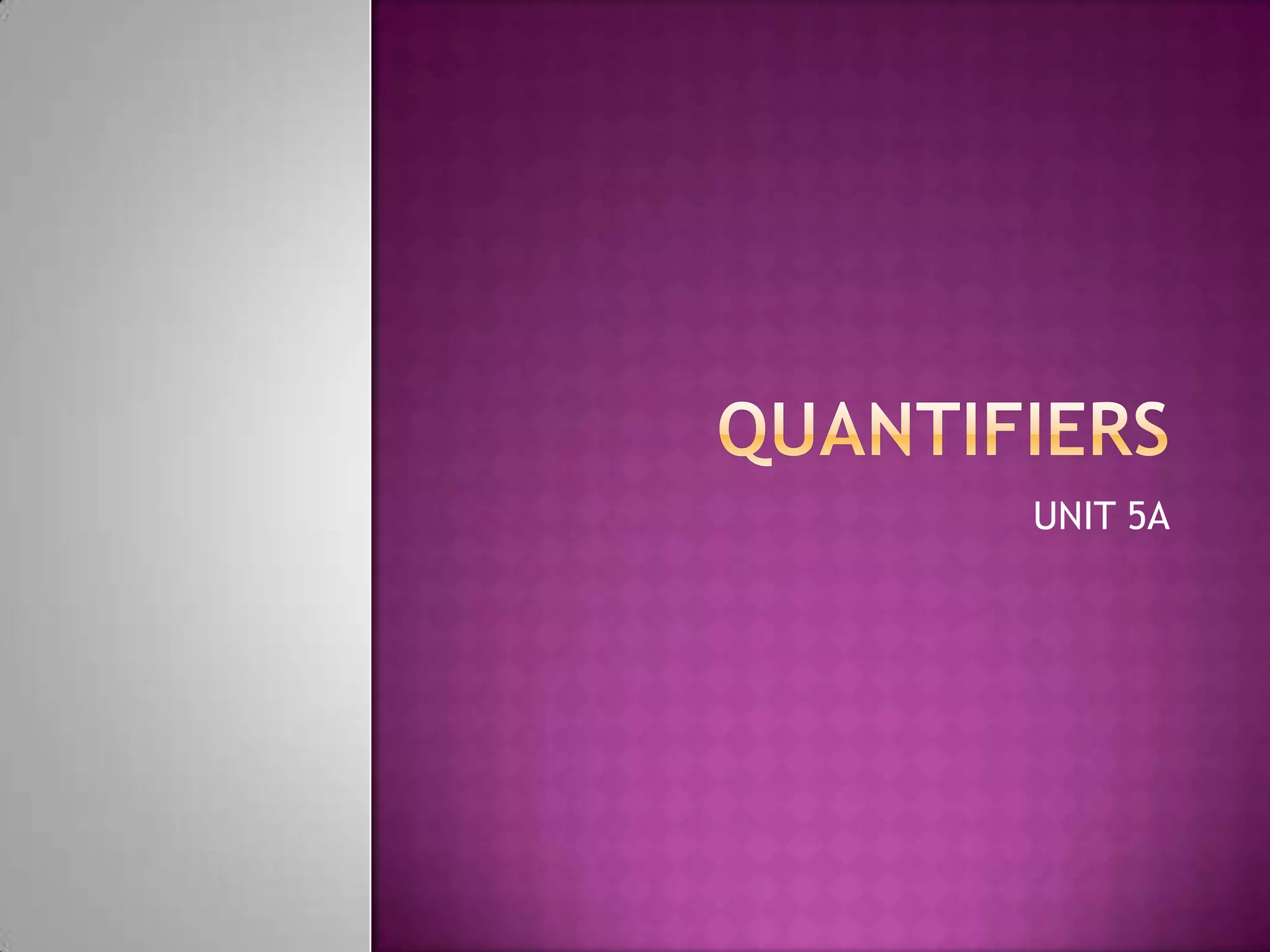 Quantifiers | PPSX
