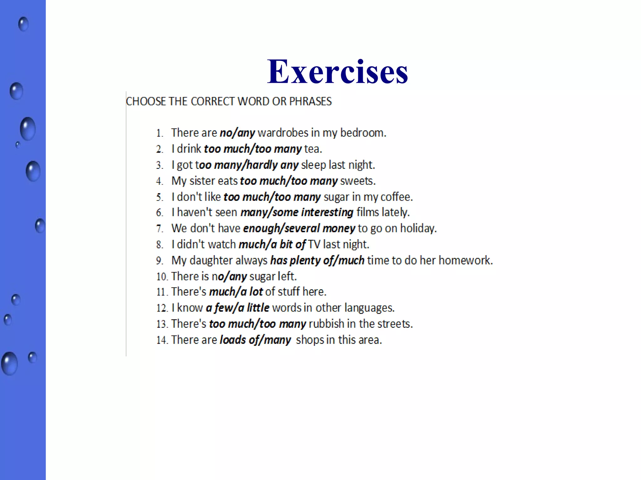 Exercises 