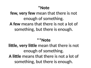 Few Definition Quantifiers in English slides presentation | PPTX