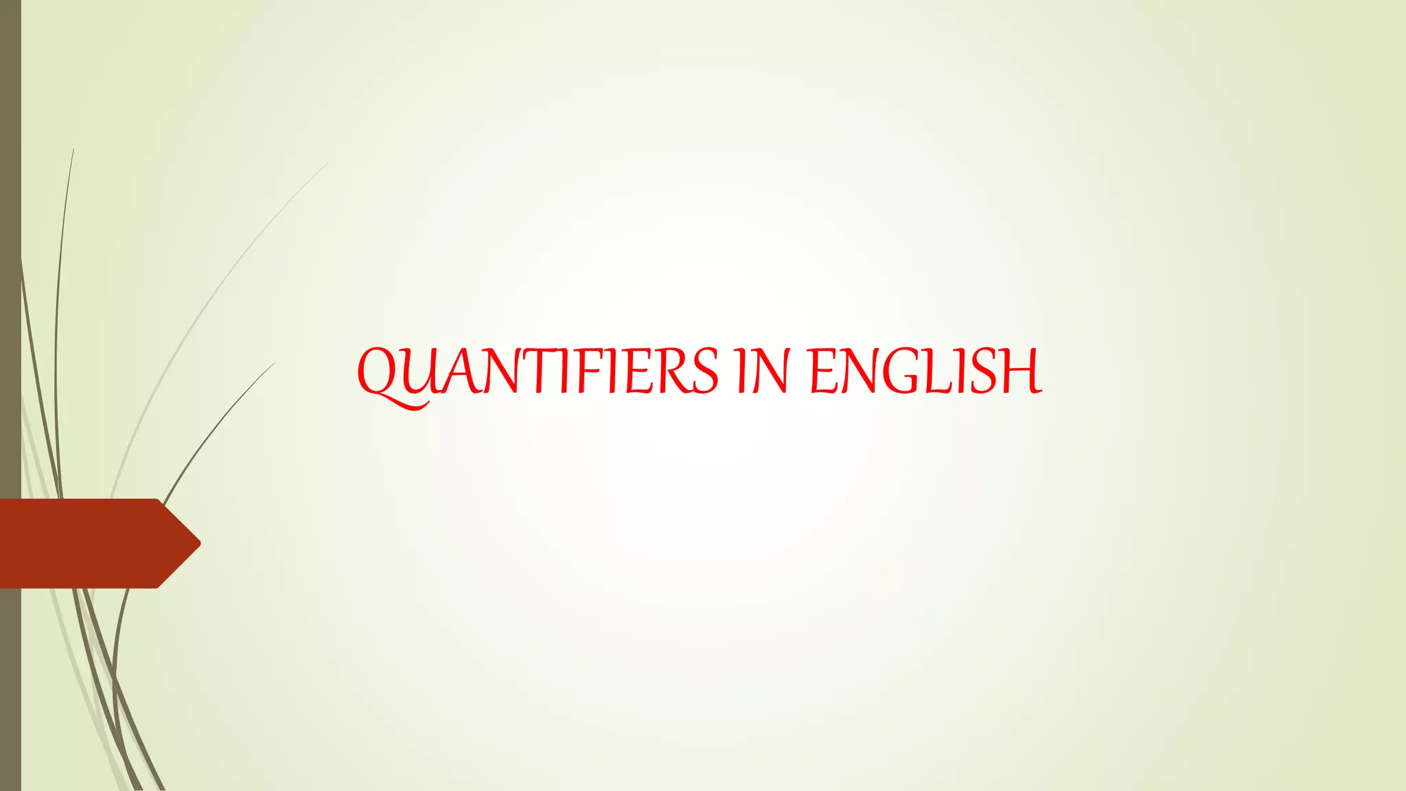 Quantifiers in English | PPTX