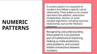 mathmw introduction to numbers and patterns and stuff | PPTX