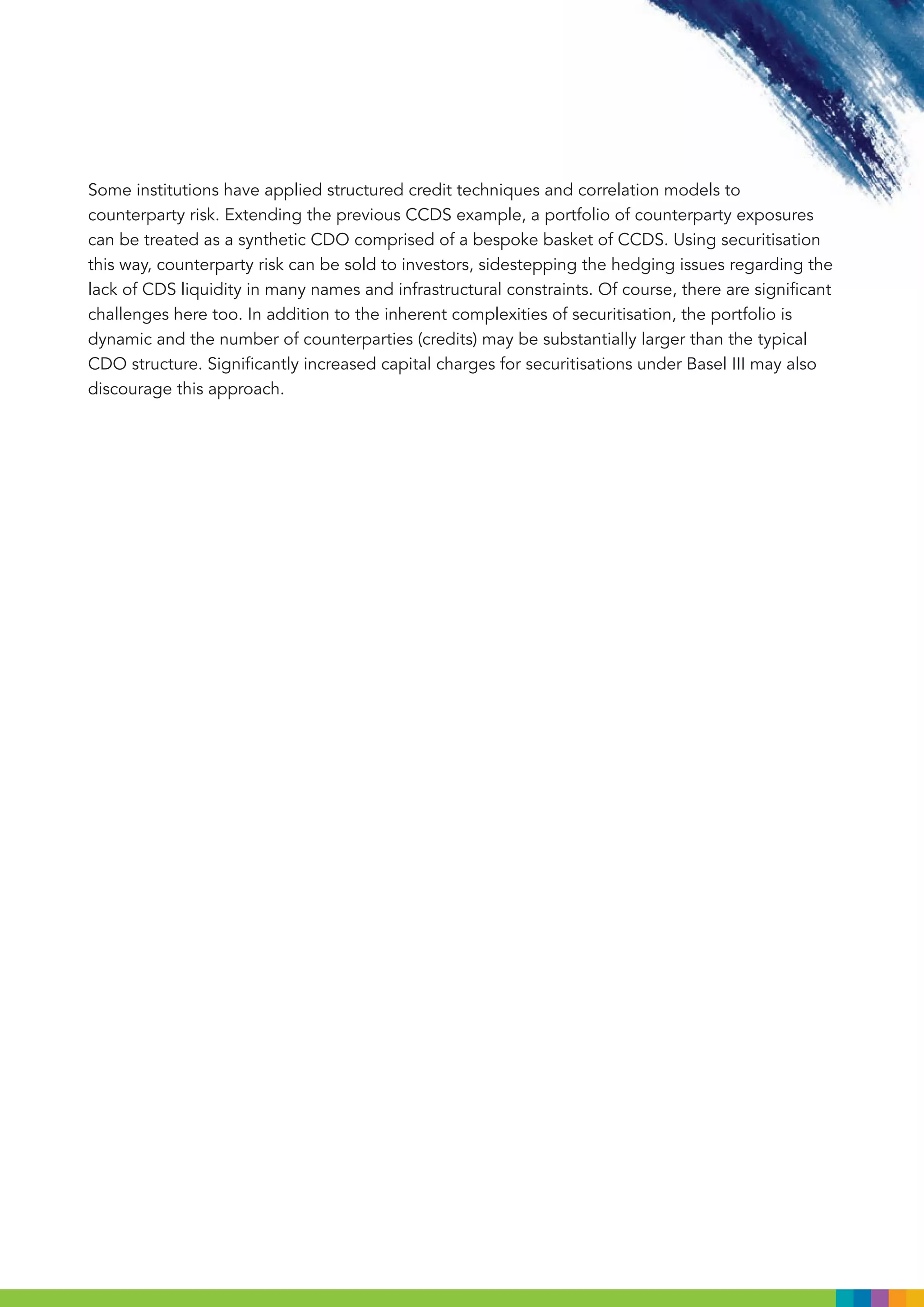 The evolution of counterparty credit risk | PDF