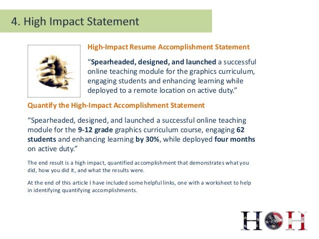 high impact resumes