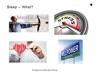 17
Sleep – What?
Problems with Bad Sleep
 