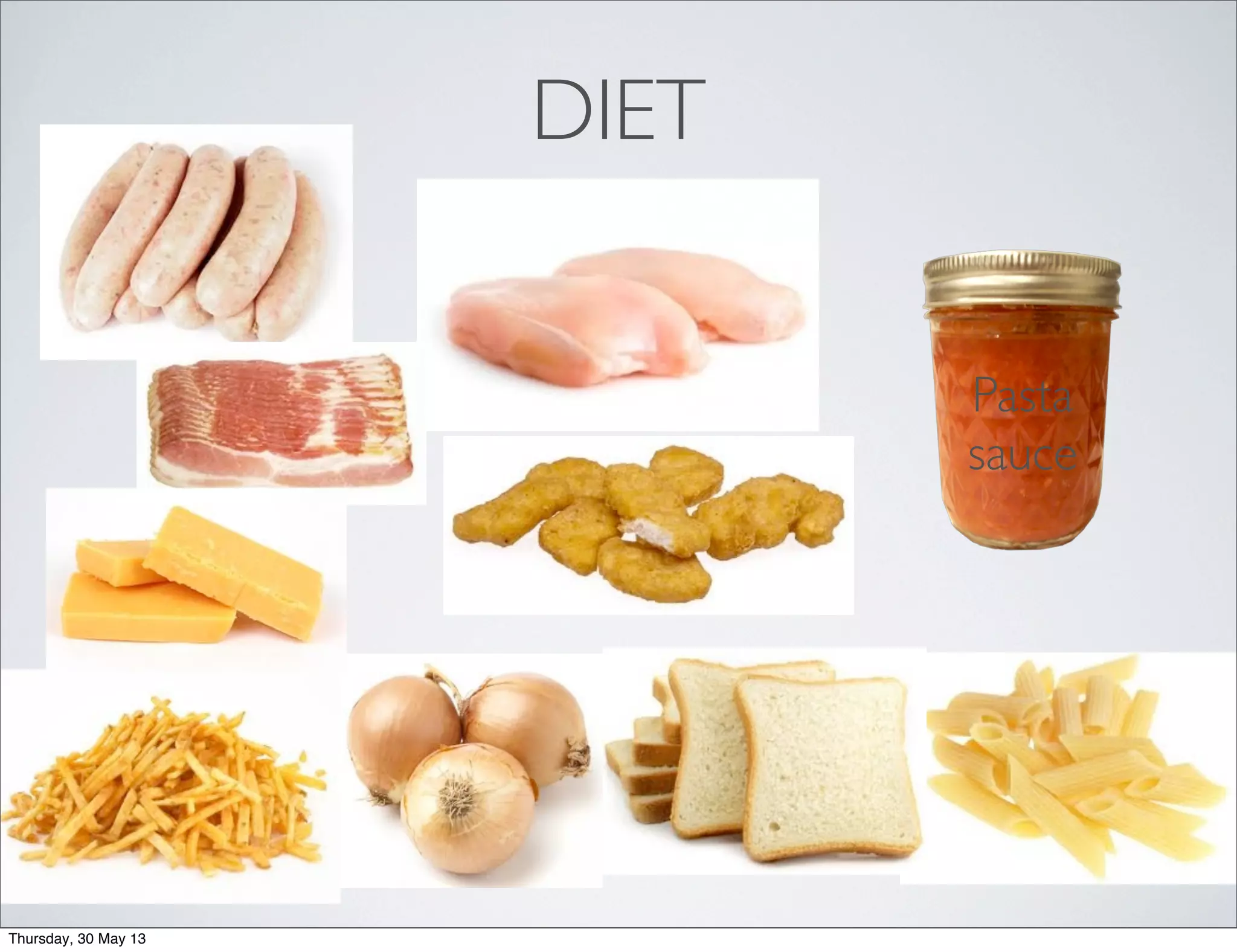 DIET
Pasta
sauce
Thursday, 30 May 13
 