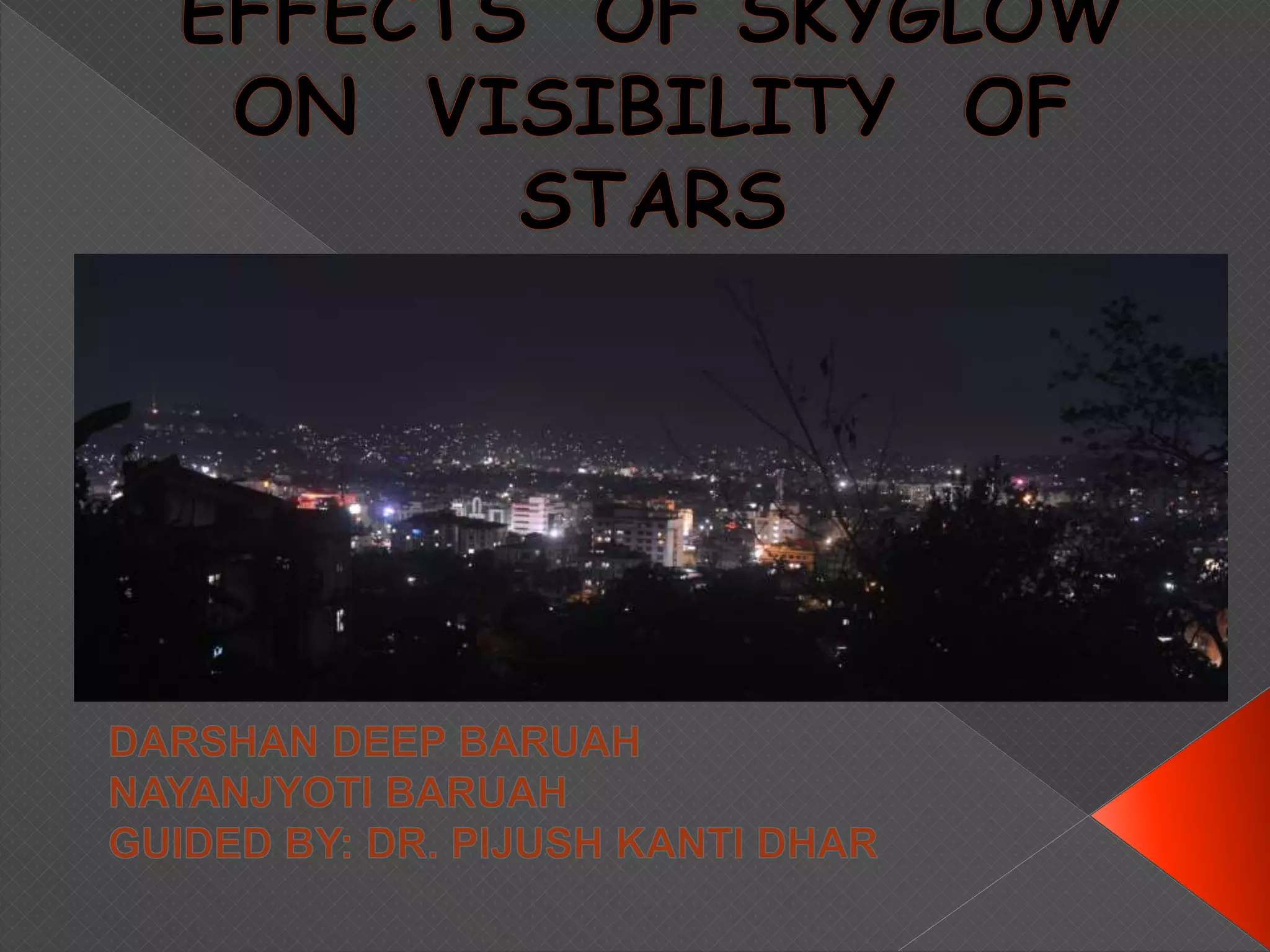 Quantifying the effects of sky-glow on visibility of stars | PPTX