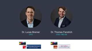 Dr. Lucas Bremer
CPO
Dr. Thomas Fandrich
COO / MD US
 