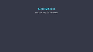 AUTOMATED
STATE-OF-THE-ART METHODS
 