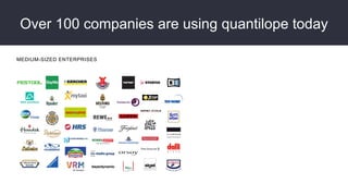 Over 100 companies are using quantilope today
MEDIUM-SIZED ENTERPRISES
 