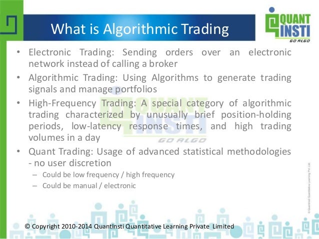 Algorithmic trading and quantitative strategies stanford