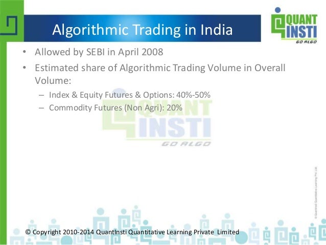 Algorithmic trading strategies india